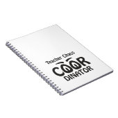 Teacher Chaos Coordinator - Funny Groovy Educator  ノートブック (右側)