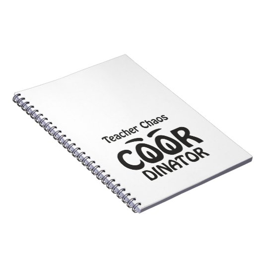 Teacher Chaos Coordinator - Funny Groovy Educator  ノートブック (右側)