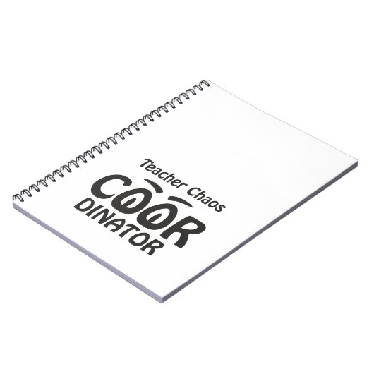 Teacher Chaos Coordinator - Funny Groovy Educator  ノートブック (左側)