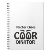 Teacher Chaos Coordinator - Funny Groovy Educator  ノートブック (正面)