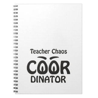 Teacher Chaos Coordinator - Funny Groovy Educator  ノートブック