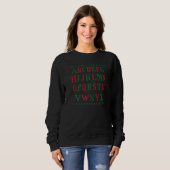 Teacher Christmas Alphabet Ugly Sweater スウェットシャツ (正面フル)