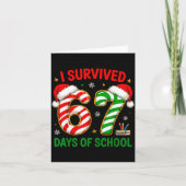 Teacher Christmas Funny Meme I Survived 67 Days Of カード (正面)