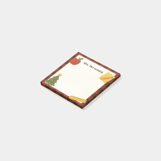 Teacher Christmas Holiday Sticky Notes ポストイット (アングル)