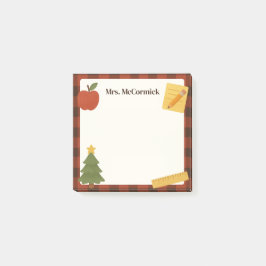 Teacher Christmas Holiday Sticky Post-It Notes ポストイット