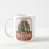 Teacher Christmas – Vintage Grunge Gifts コーヒーマグカップ (左)