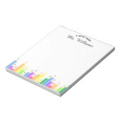 Teacher Classroom Pencil Custom Name ノートパッド (回転)