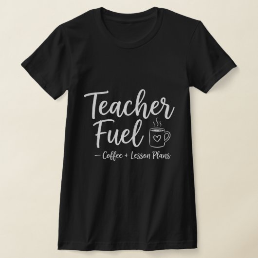 Teacher Coffee and Lesson for Homeschool Families Tシャツ (レイダウン)
