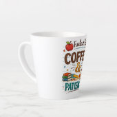 Teacher Coffee Mug – Coffee & Patience Gift for Te カフェラテマグ (左アングル)