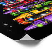 Teacher Crayon Christmas Tree Lights Student Schoo ポスター (角)