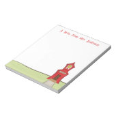 Teacher Custom School House Cute ノートパッド (回転)