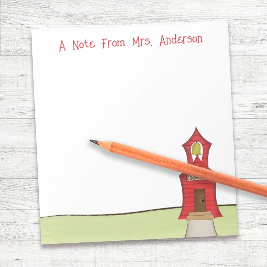 Teacher Custom School House Cute ノートパッド