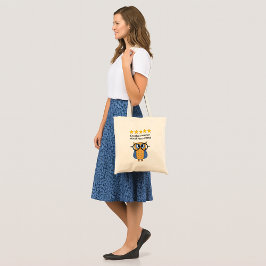 Teacher custom text school owl トートバッグ