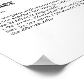Teacher Definition Dictionary Wall Art ポスター (角)