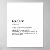 Teacher Definition Dictionary Wall Art ポスター (正面)