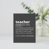 Teacher Definition - Funny Teaching School Teacher ポストカード (スタンド正面)