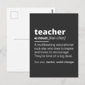 Teacher Definition - Funny Teaching School Teacher ポストカード (正面/裏面)