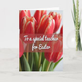 Teacher Easter Flower Card カード (正面)