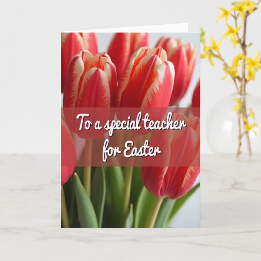 Teacher Easter Flower Card カード (黄色い花)