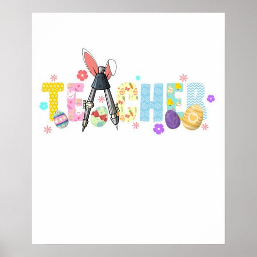 teacher easter, retro, vintage ポスター (正面)