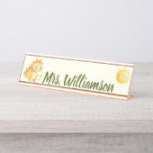 Teacher Educator Classroom Dinosaur デスクネームプレート (正面)