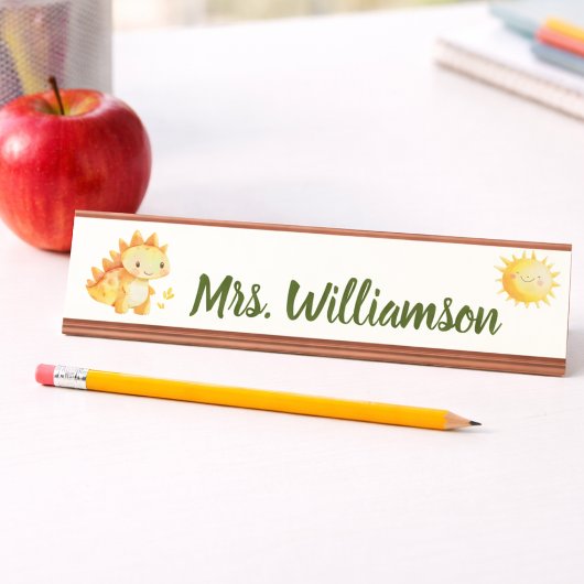 Teacher Educator Classroom Dinosaur デスクネームプレート