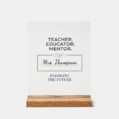 Teacher. Educator. Mentor. Custom Retirement Gift アクリルサイン (正面)