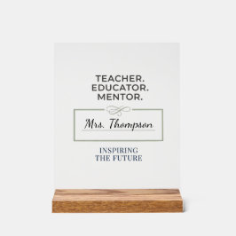 Teacher. Educator. Mentor. Custom Retirement Gift アクリルサイン