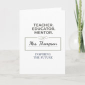 Teacher. Educator. Mentor. Custom Retirement Gift カード (正面)