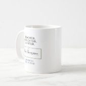 Teacher. Educator. Mentor. Custom Retirement Gift コーヒーマグカップ (正面左)