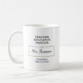Teacher. Educator. Mentor. Custom Retirement Gift コーヒーマグカップ (左)