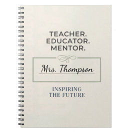 Teacher. Educator. Mentor. Custom Retirement Gift ノートブック