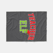 Teacher Elf Christmas Family Matching Group Xmas T フリースブランケット (正面(横))