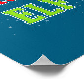 Teacher Elf Christmas Family Matching Group Xmas T ポスター (角)