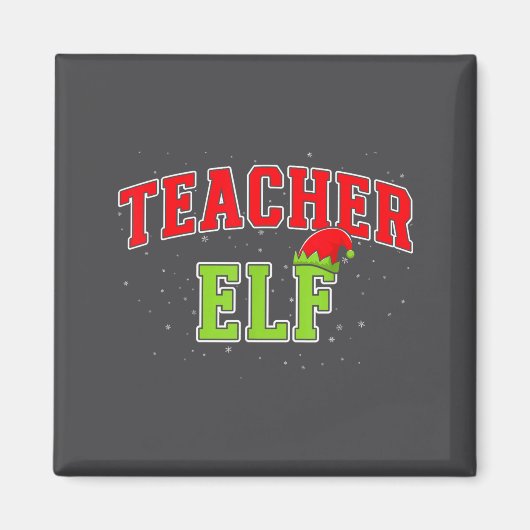 Teacher Elf Christmas Family Matching Group Xmas T マグネット (正面)