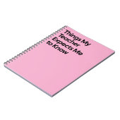 Teacher Expects Funny Notebook ノートブック (左側)