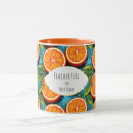 Teacher Fuel Orange – Personalized Coffee Mug マグカップ