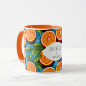 Teacher Fuel Orange – Personalized Coffee Mug マグカップ (正面左)