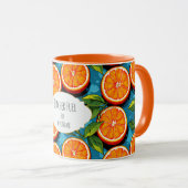 Teacher Fuel Orange – Personalized Coffee Mug マグカップ (正面右)