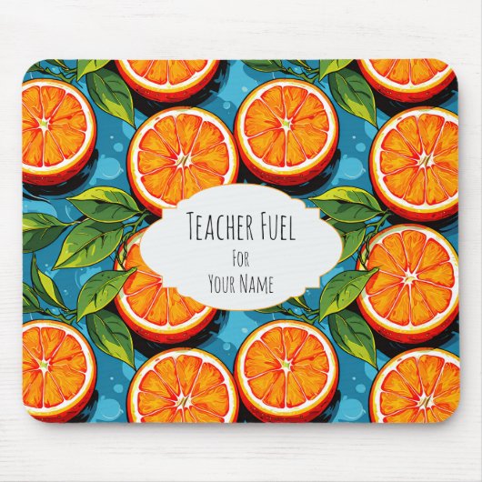 Teacher Fuel Orange – Personalized Mouse Pad マウスパッド (正面)