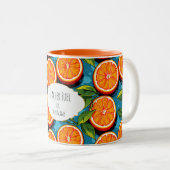 Teacher Fuel Orange – Personalized Two‑Tone Mug ツートーンマグカップ (正面右)