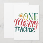Teacher Gift | 一人の幸せな先生 招待状 (正面/裏面)