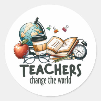 Teacher Gift | 世界を変える先生へ ラウンドシール