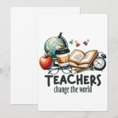 Teacher Gift | 世界を変える先生へ 招待状 (正面/裏面)