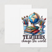 Teacher Gift | 先生は世界を変える エンクロージャーカード (正面/裏面)