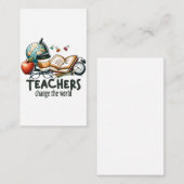 Teacher Gift | 先生は世界を変える エンクロージャーカード (正面/裏面)