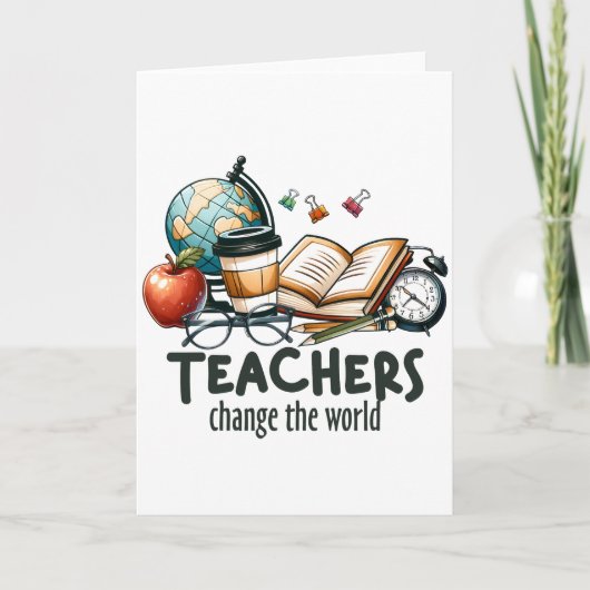 Teacher Gift | 先生は世界を変える カード (正面)