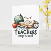 Teacher Gift | 先生は世界を変える カード (黄色い花)