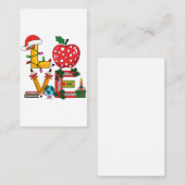 Teacher Gift | 愛の鉛筆 アップル ブックス 名刺 (正面/裏面)
