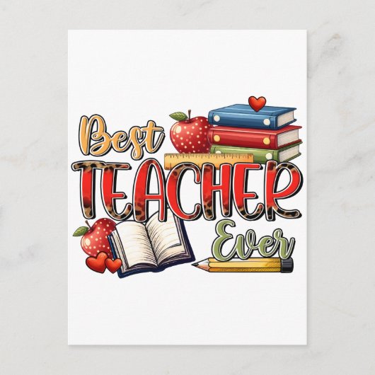 Teacher Gift | 最高の先生へ インビテーションポストカード (正面)